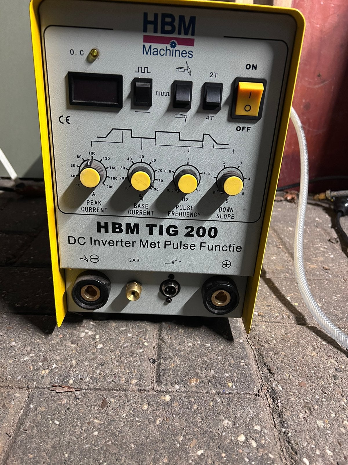 HBM TIG 200 Lasapparaat + gasfles + accessoires, Ophalen, Gebruikt, 150 tot 250 ampère, Inverter