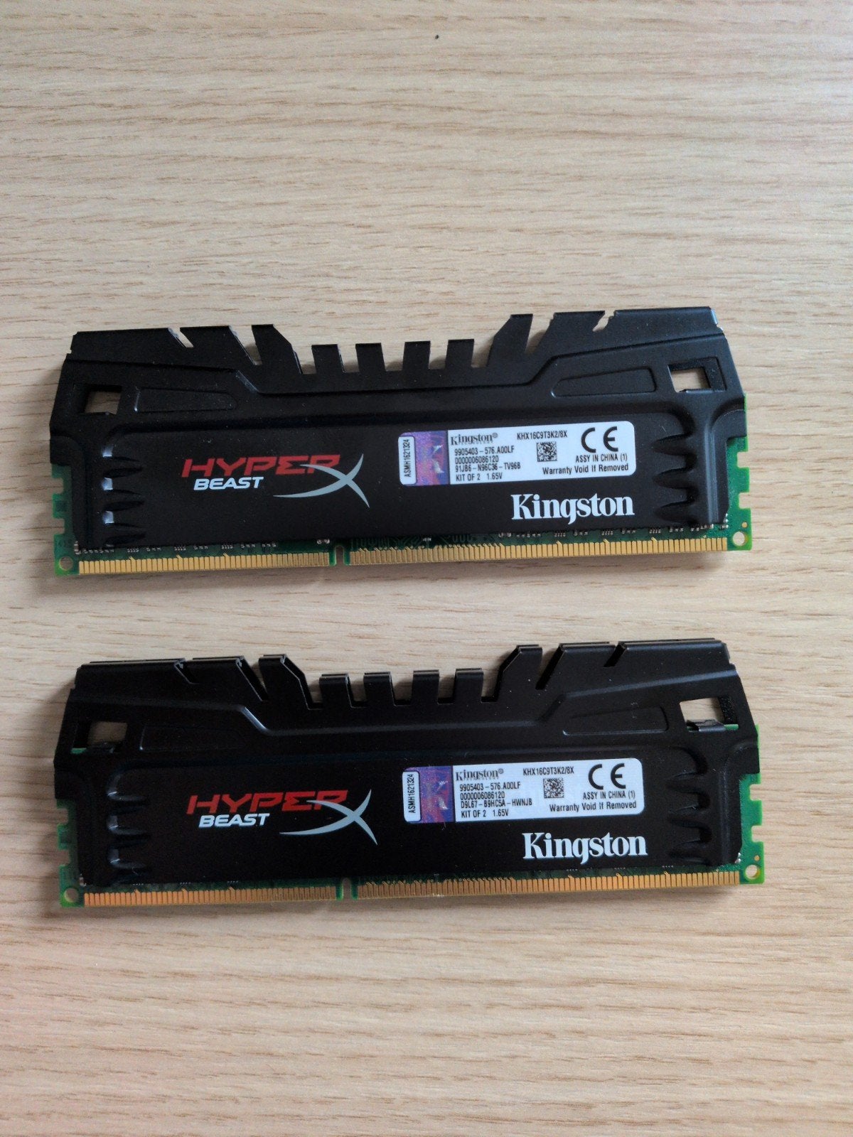 Kingston HyperX Beast (T3) - 8GB (2x4GB) DDR3 1600MHz, Ophalen, Gebruikt, 8 GB, DDR3