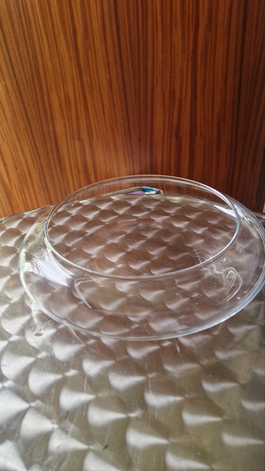 Glazen schaal 26cm - veelzijdig, Antiek en Kunst, Ophalen of Verzenden