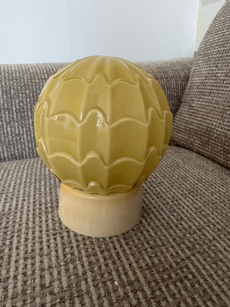 Antiek Art Deco Thabur plafonniere plafondlamp, Ophalen of Verzenden, Zo goed als nieuw, Glas, Art Deco