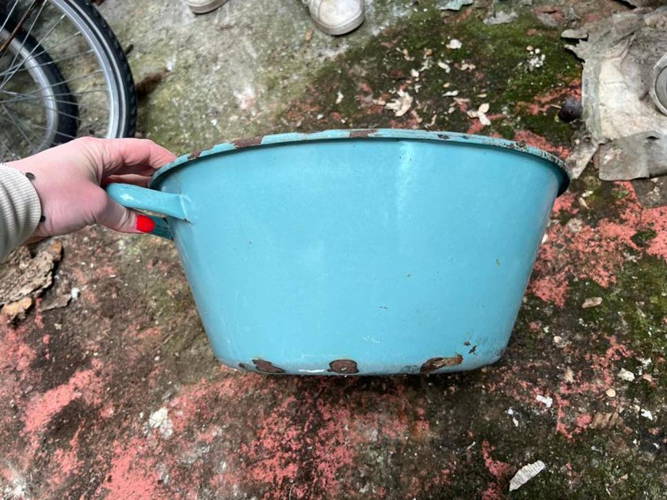 Vintage geëmailleerde teil - Brocante stijl, Ophalen
