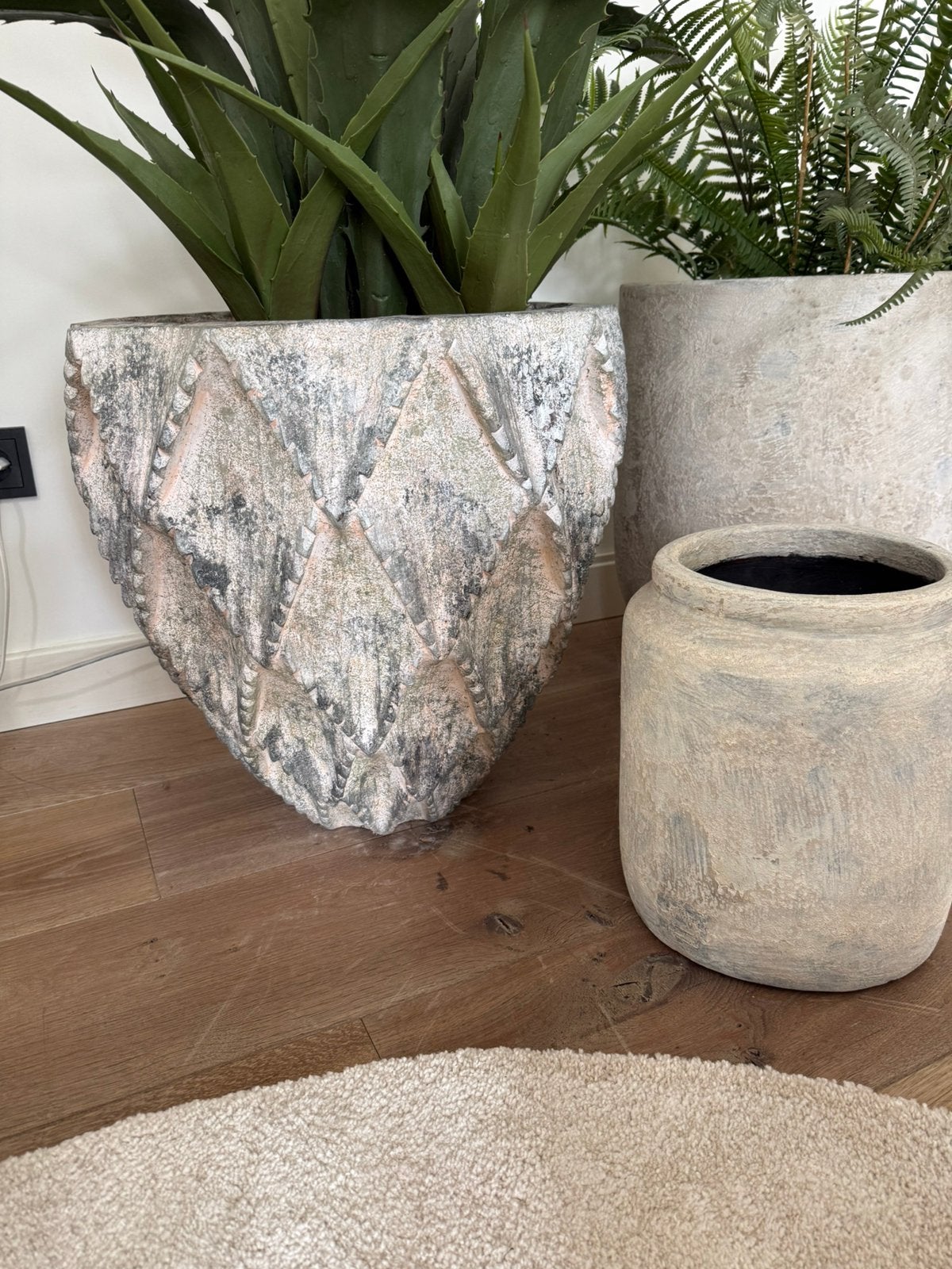 Grote PTMD pot, Tuin en Terras, Ophalen, 40 cm of meer, Rond, Zo goed als nieuw