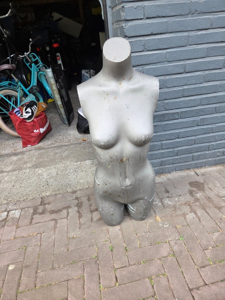 gedateerde dames torso - voorheen voor pijp bevestiging, Antiek en Kunst, Curiosa en Brocante, Ophalen of Verzenden