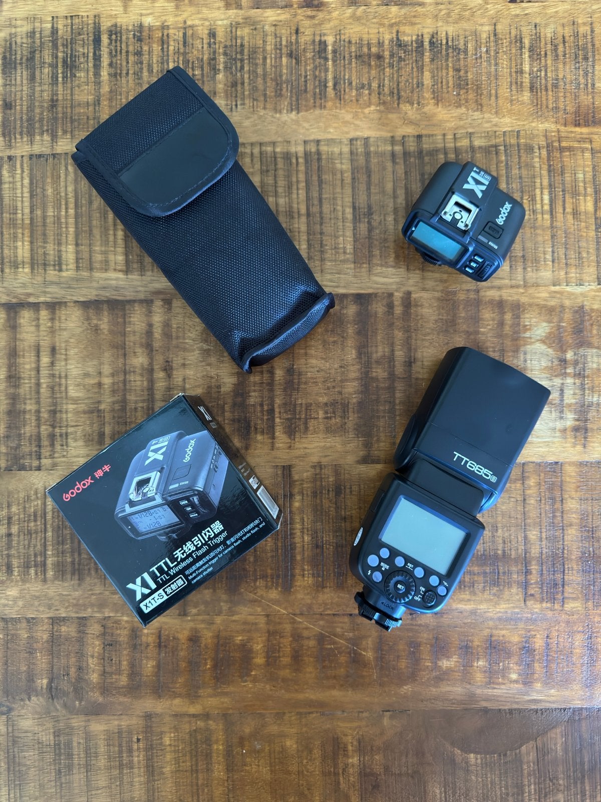 Godox TT685S + X1T-S draadloze flitsset voor Sony, Externe flitser, Ophalen of Verzenden, Zo goed als nieuw, Sony