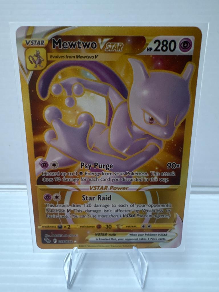 Mewtwo VSTAR 086/078 Pokémon GO - Zeldzame Kaart, Ophalen of Verzenden, Zo goed als nieuw, Losse kaart, Foil