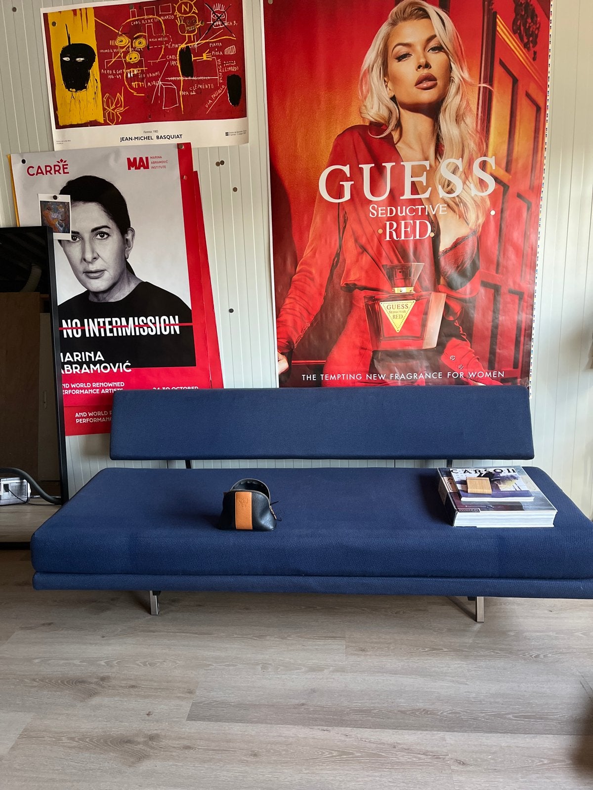 Designbank Slaapbank - Stijlvol en Functioneel martin visser, Ophalen, Gebruikt, Blauw, Tweepersoons