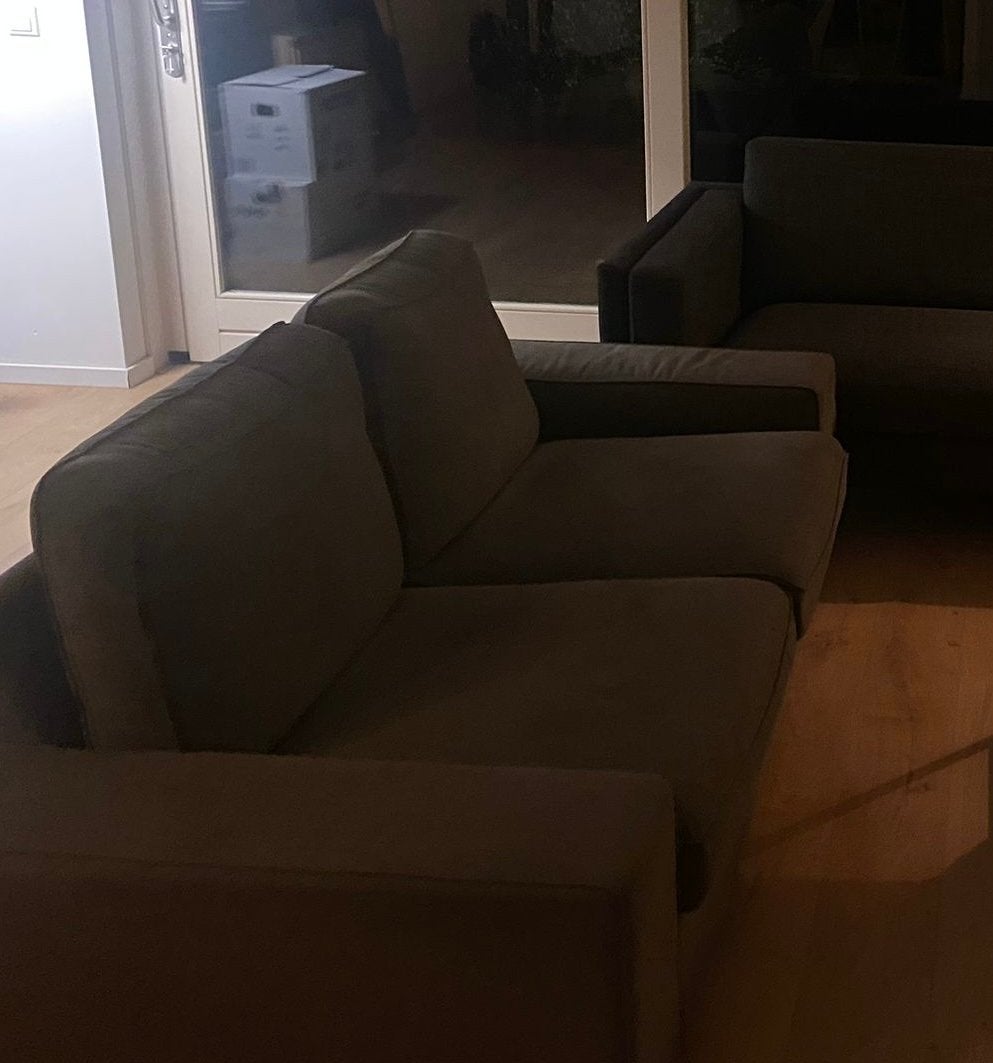 Grijze Kivik 2-zits bank in goede staat, Ophalen, Gebruikt, 150 tot 200 cm, Tweepersoons