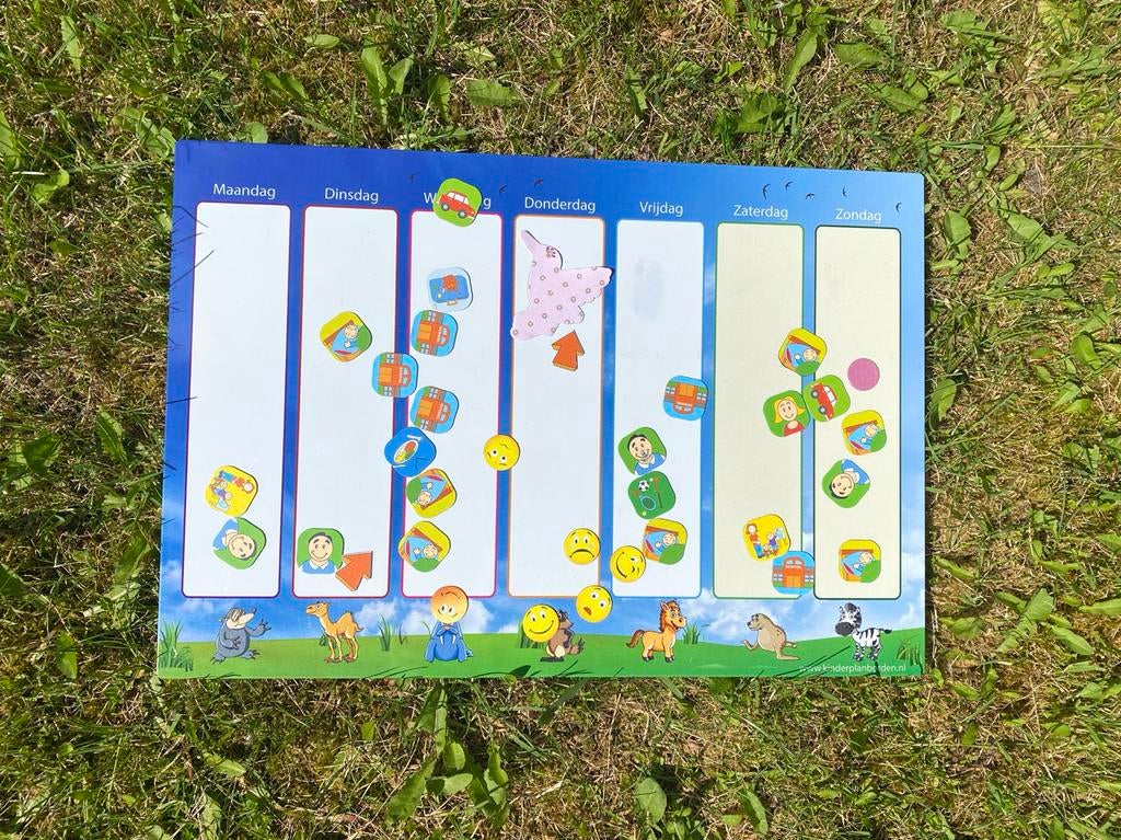 Magnetisch planbord voor kinderen - Dagelijkse taken, Ophalen, Gebruikt, Ontdekken