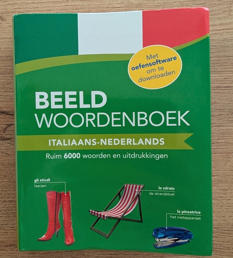 Beeldwoordenboek Italiaans - Nederlands, Boeken, Woordenboeken, Ophalen of Verzenden, Zo goed als nieuw, Overige uitgevers, Italiaans