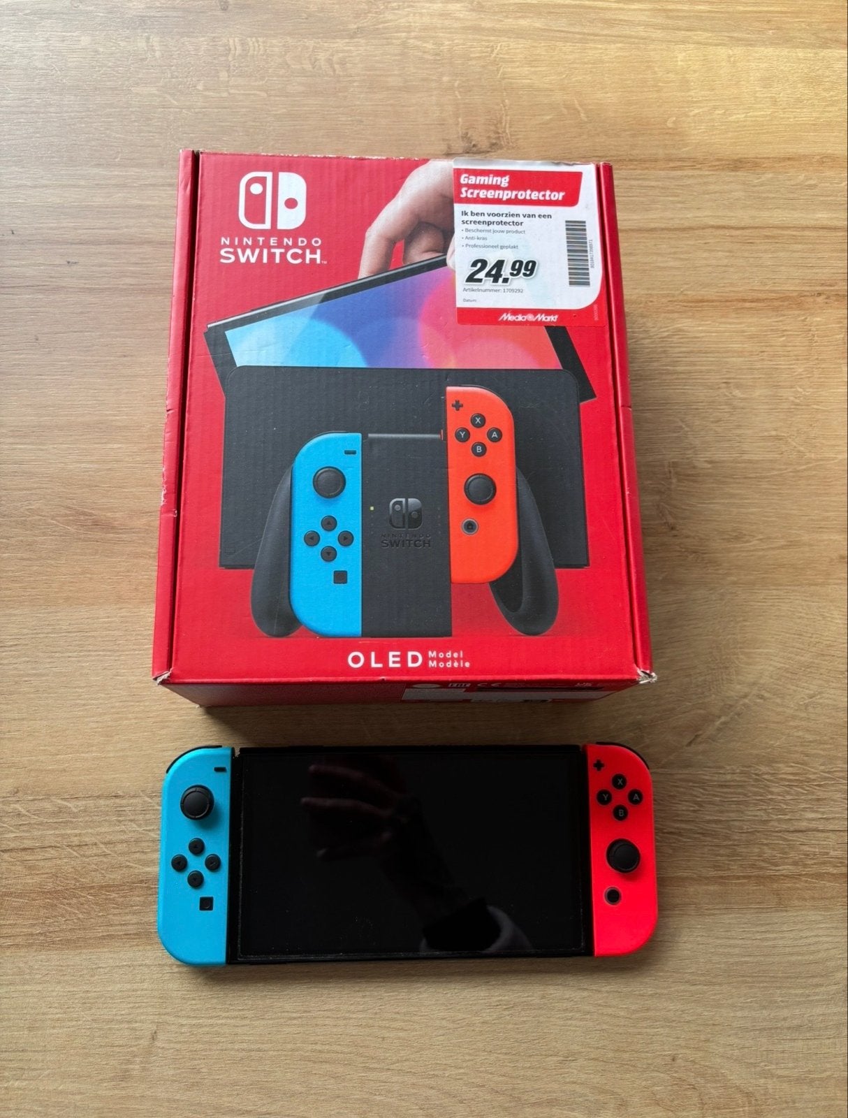 Nintendo Switch OLED Nieuw met Screenprotector en Spellen, Switch OLED, Met games, Met 2 controllers, Nieuw