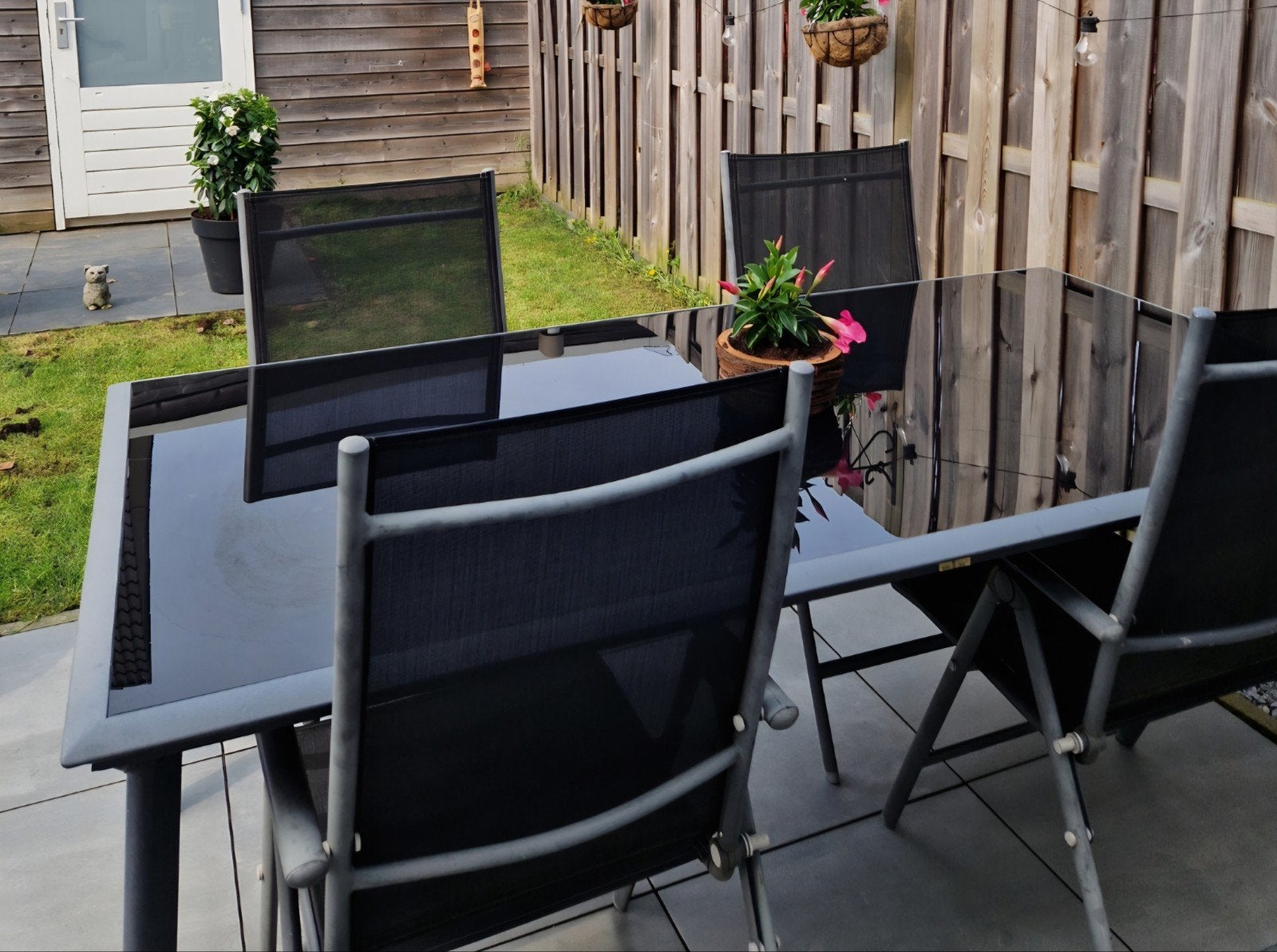 tuintafel, Tuin en Terras, Tuintafels, Ophalen, Gebruikt, Rechthoekig, Hout