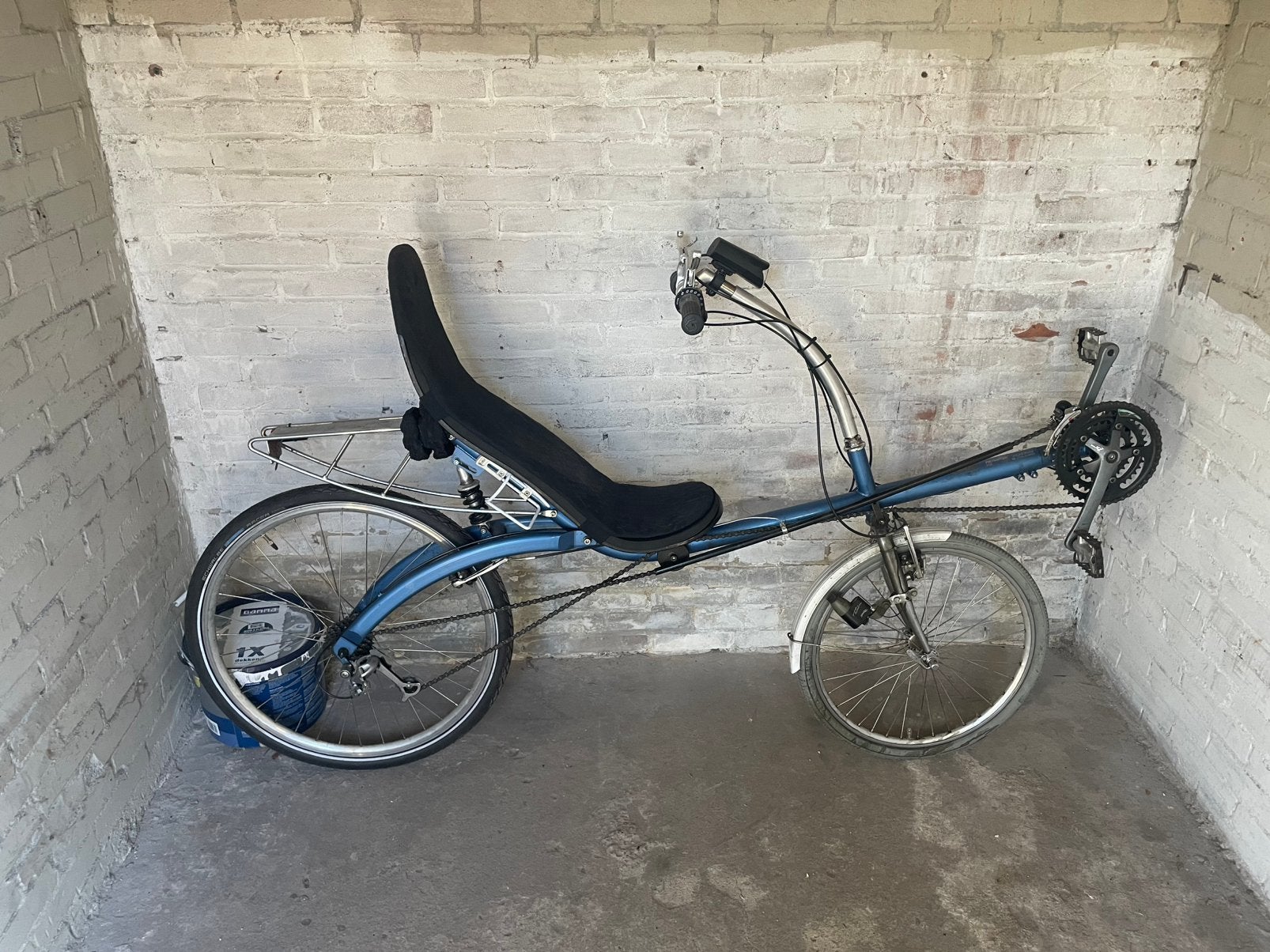 M5 ligfiets, Fietsen en Brommers, Fietsen | Ligfietsen, Gebruikt, Velgrem, Bovenstuur, Ophalen