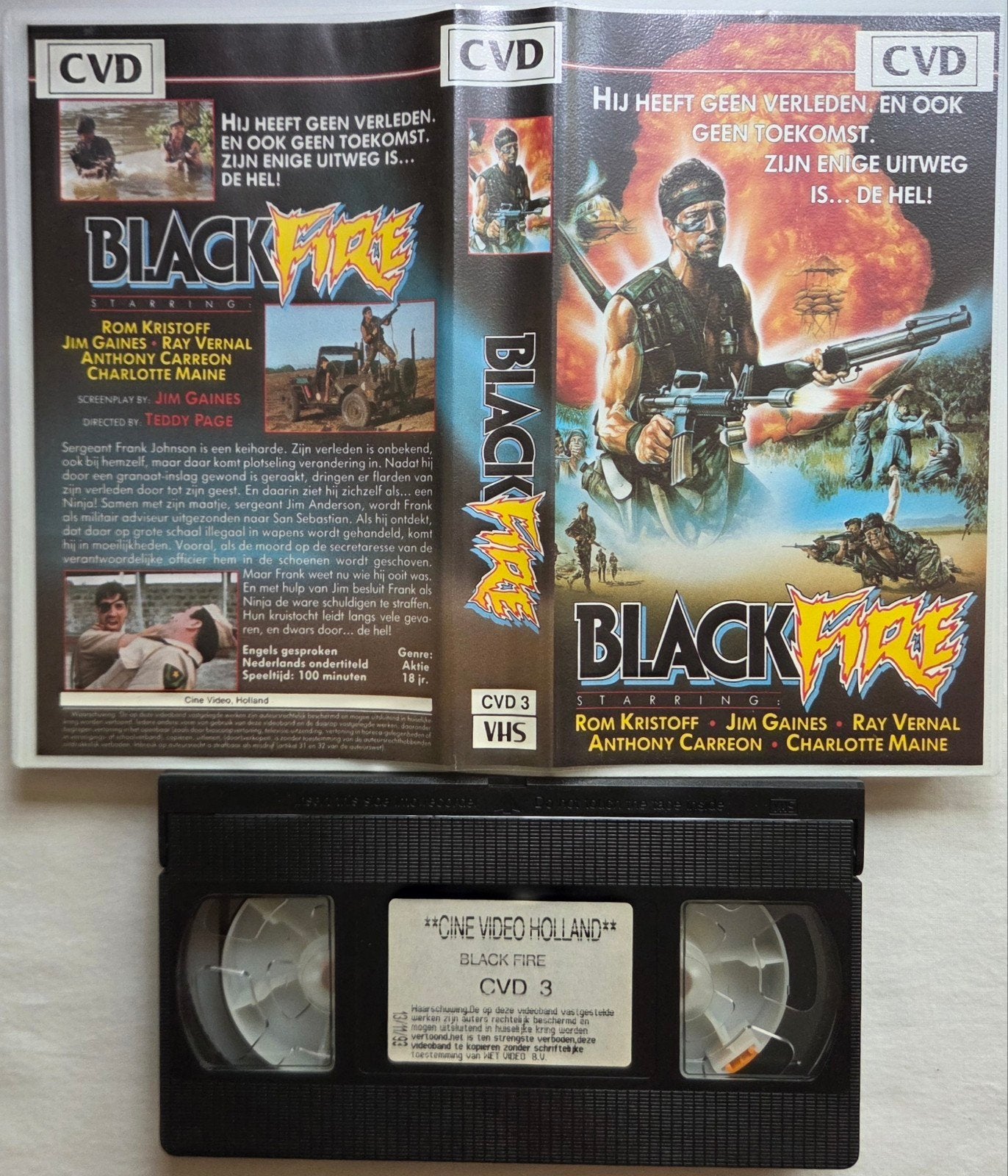 Black Fire VHS Actie/Oorlog, Vanaf 16 jaar, Ophalen of Verzenden, Gebruikt, Actie en Avontuur