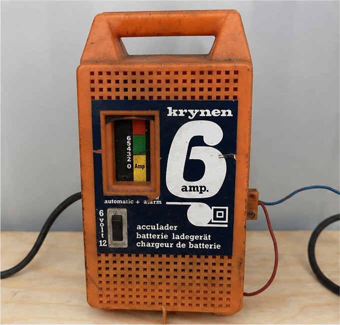 Vintage Krynen 6A acculader 612V – automat. batterijlader, Gebruikt, ., Ophalen of Verzenden, .