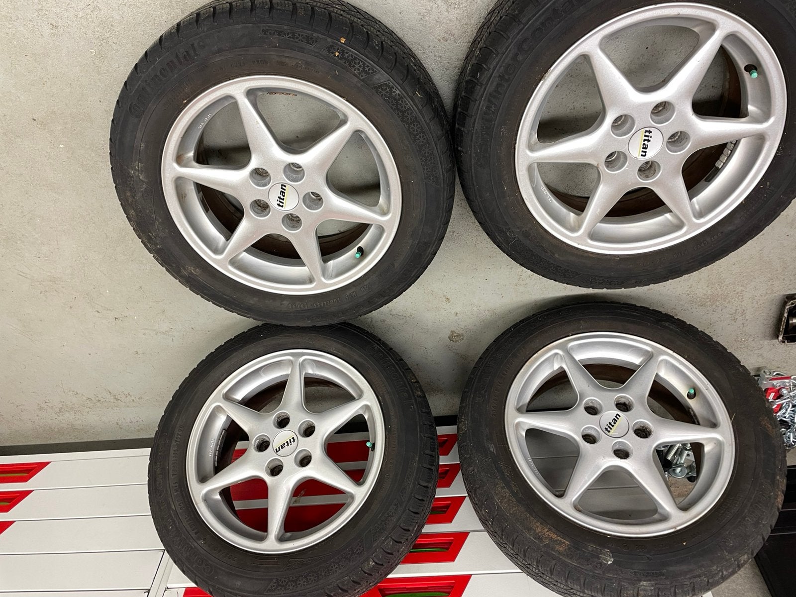 Mercedes W211 winterbanden met velg, Ophalen, 16 inch, Banden en Velgen, 205 mm