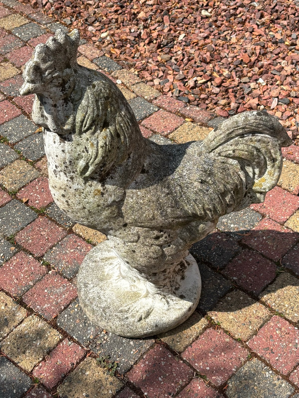 Betonnen haan tuindecoratie, Tuin en Terras, Tuinbeelden, Ophalen, Gebruikt, Beton, Dierenbeeld