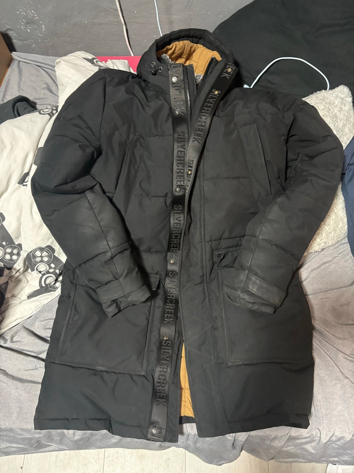 Silvercreek winterjas - Zwart, Maat L, Kleding | Heren, Ophalen of Verzenden, Gedragen, Maat 52/54 (L), Zwart