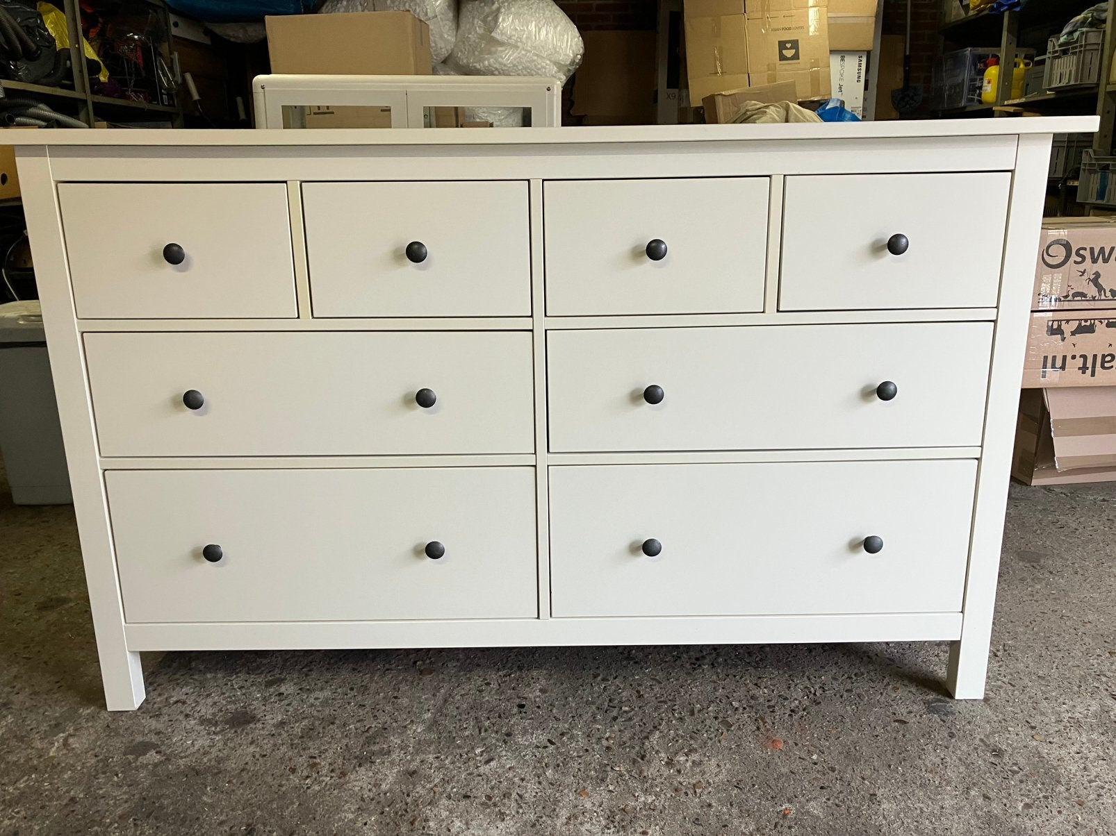 Ikea Hemnes ladekast wit of grijs, Ophalen, 100 tot 150 cm, 5 laden of meer, Zo goed als nieuw