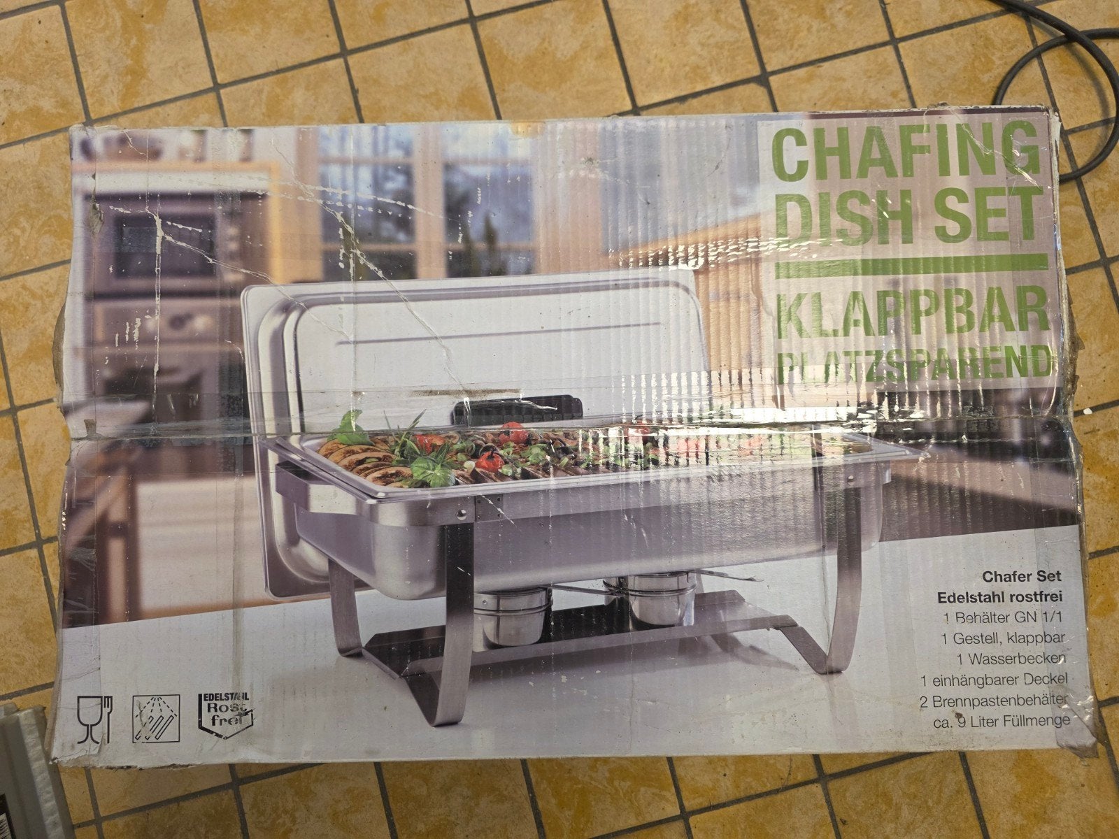 Chafing dish set / bufferwarmer nieuw, Ophalen of Verzenden