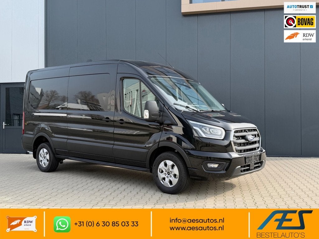 Ford TRANSIT 350 2.0 TDCI L3H2 Limited RWD, Auto's, Bestelauto's, Automaat, Gebruikt, 4 cilinders, Zwart