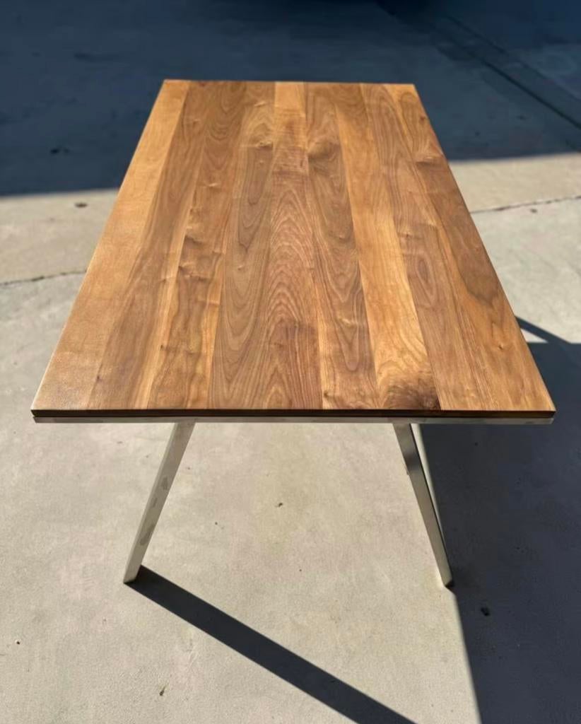 Refurbished kersenhouten tafel, Huis en Inrichting, Tafels | Eettafels, Ophalen, 50 tot 100 cm, Zo goed als nieuw, 150 tot 200 cm