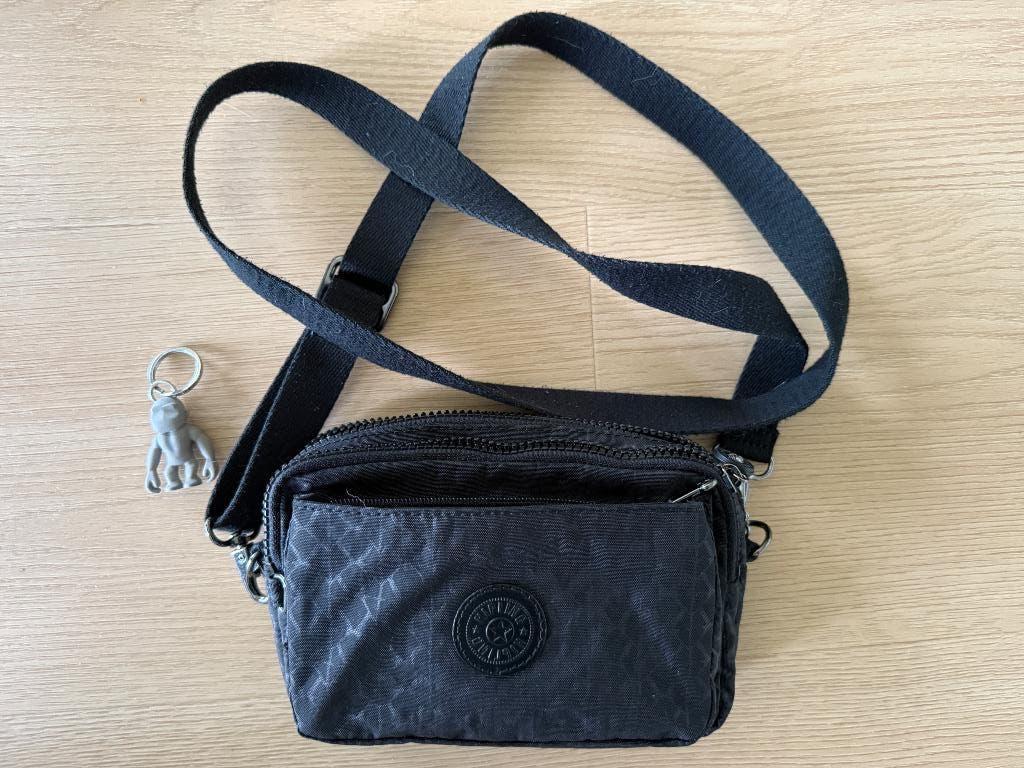 Kipling Abanu multipurpose kleine crossbody/heuptas - zwart, Ophalen of Verzenden, Zo goed als nieuw, Zwart, Overige typen
