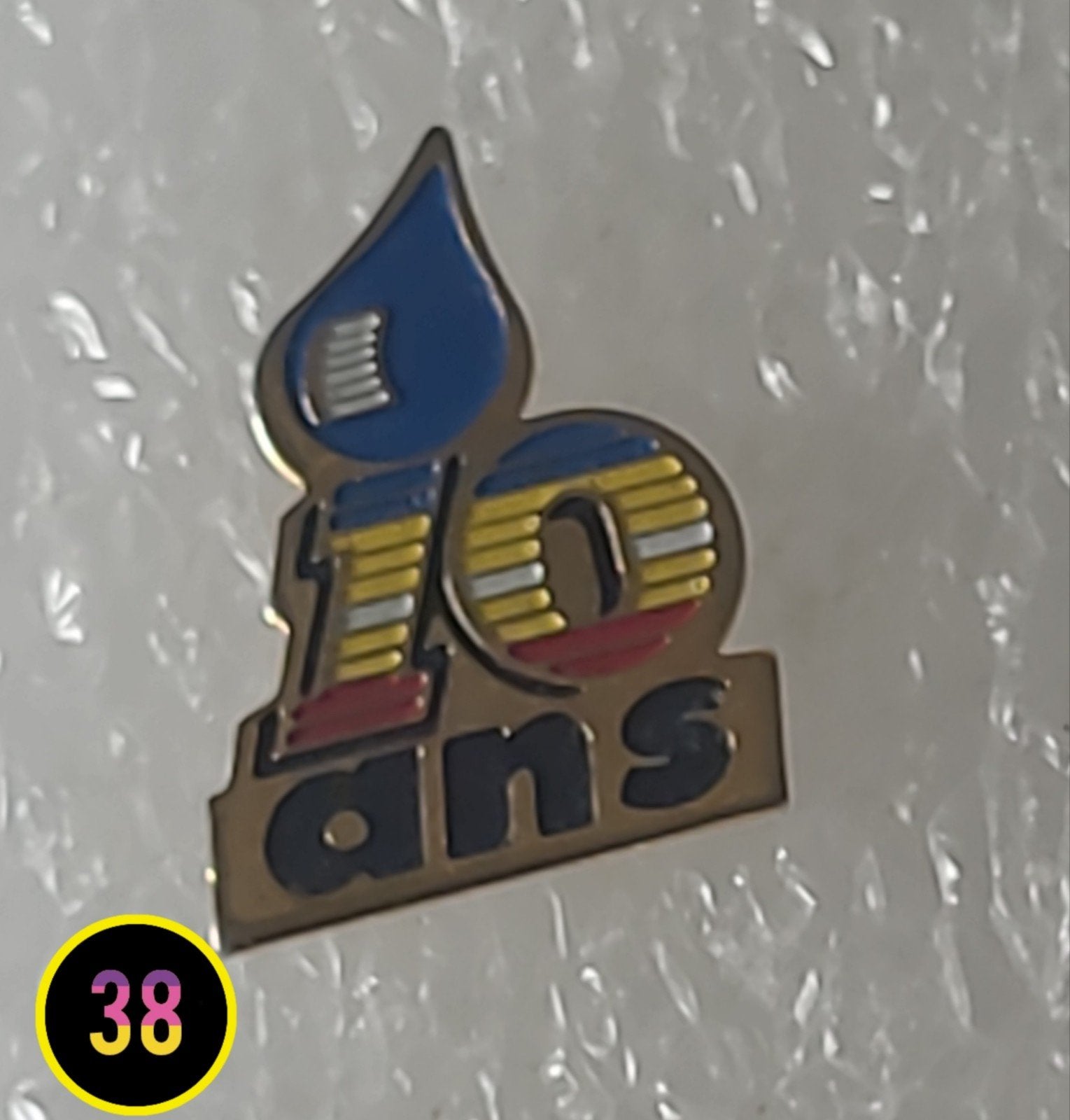 Vintage Pin '10 ans' - Jubileum Speldje, Verzenden