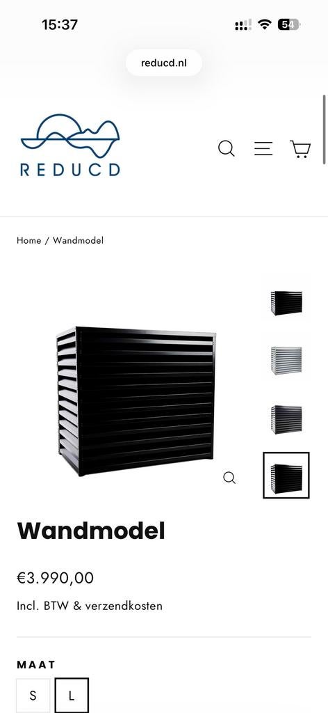 Reducd Wandmodel Airco en Warmtepomp Omkasting, Ophalen, Overige typen, Nieuw, 60 tot 150 cm