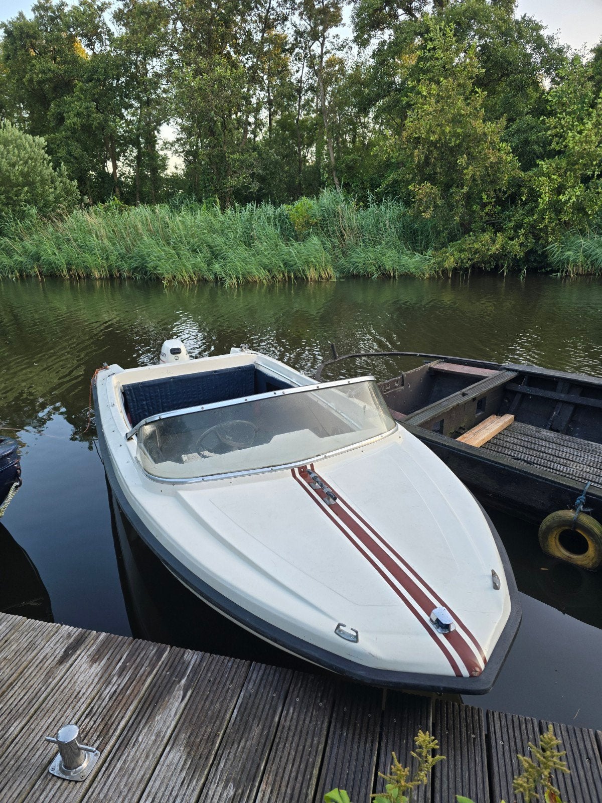 Consoleboot met 15pk buitenboordmotor, Watersport en Boten, Speedboten, Gebruikt, Overige merken, Benzine, Minder dan 70 pk, Buitenboordmotor