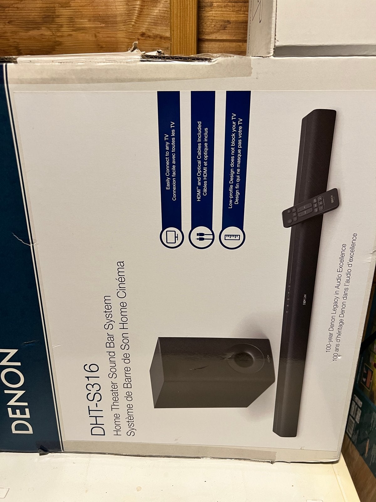 Denon DHT-S316 Home Theater Sound Bar Systeem, Overige merken, Soundbar, 70 watt of meer, Nieuw