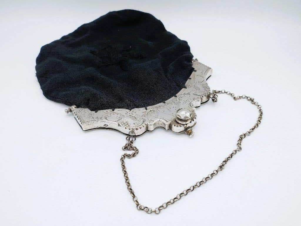 Zilveren tasbeugel, E. van Geelen, Schoonhoven, 1863, Verzenden, Zilver