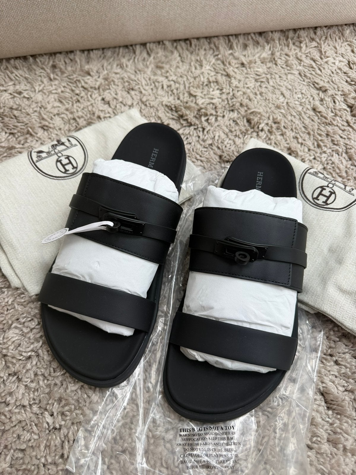 Jackson Sandal Hermes maat 42, Kleding | Heren, Slippers, Zwart, Nieuw, Ophalen of Verzenden