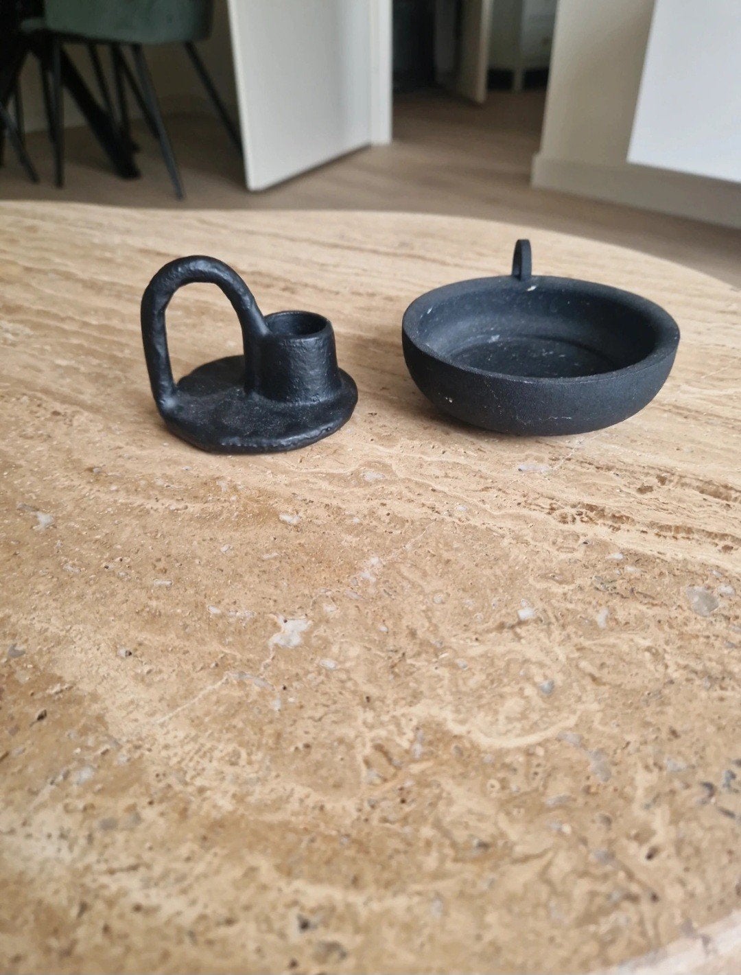 2 kandelaren zwart, Ophalen of Verzenden, Zwart