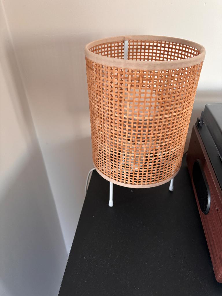 Rattan tafel lamp, Ophalen, Overige materialen, Boho, Zo goed als nieuw