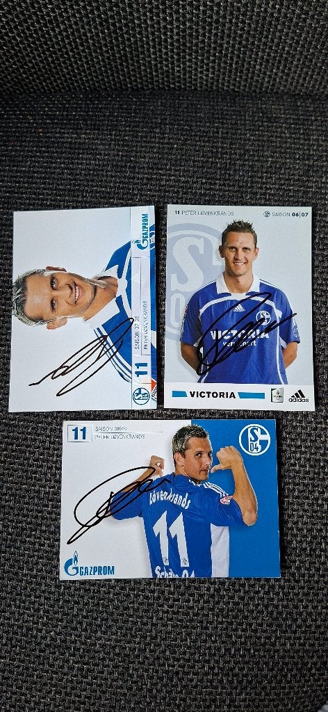 Spelerskaart met handtekening Peter Lovenkrands # Schalke 04, Verzamelen, Ophalen of Verzenden, Nieuw, Buitenlandse clubs, Spelerskaart