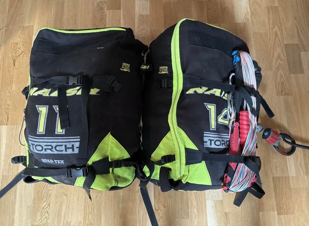 Naish Torch set — 11m + 14m (2017) inclusief 5-lijns bar, Watersport en Boten, Kitesurfen, Geen board, Ophalen of Verzenden