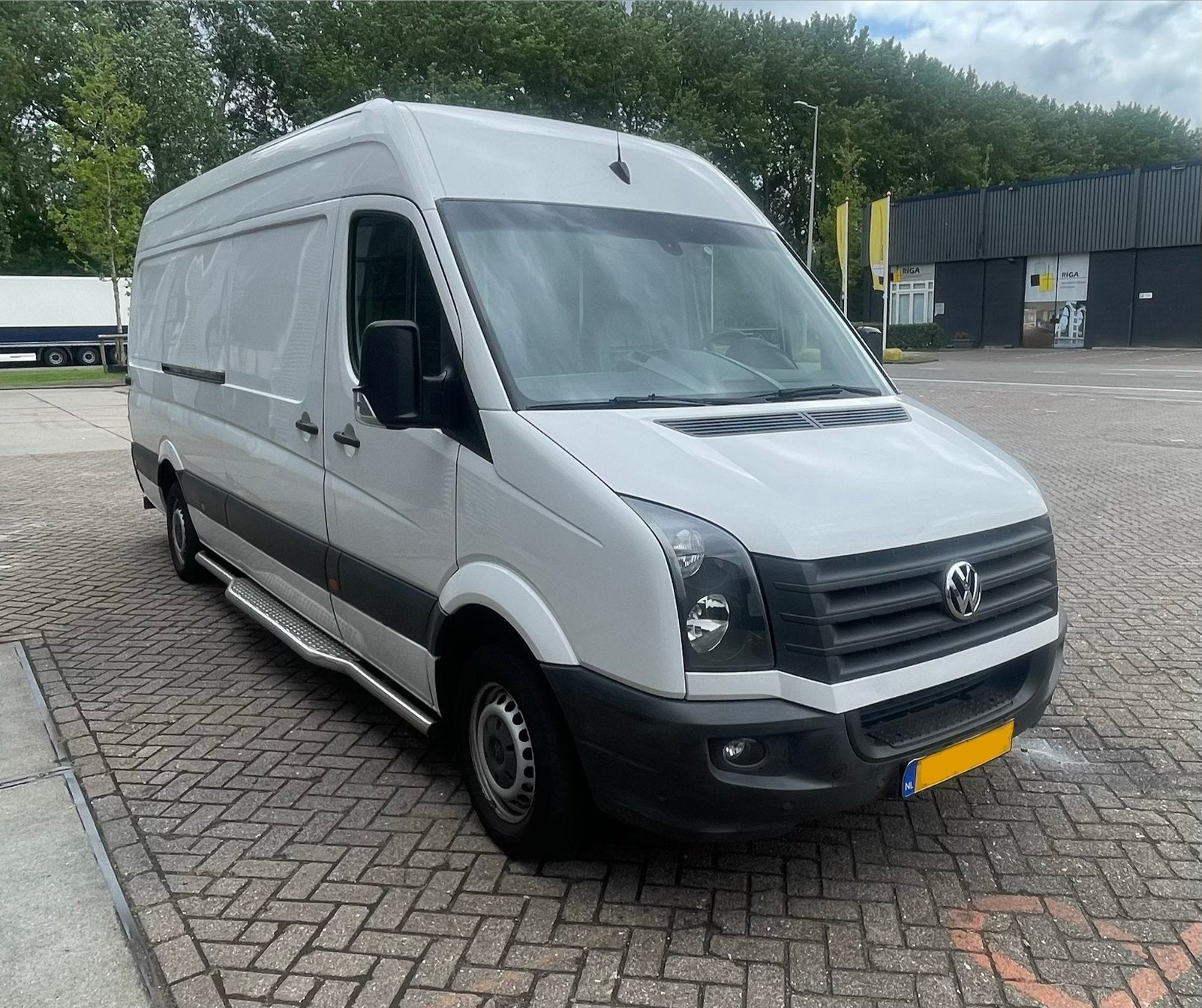 VW Crafter L3H2 Euro 6 Airco margevoertuig, Achterwielaandrijving, Volkswagen, Leder en Stof, Particulier