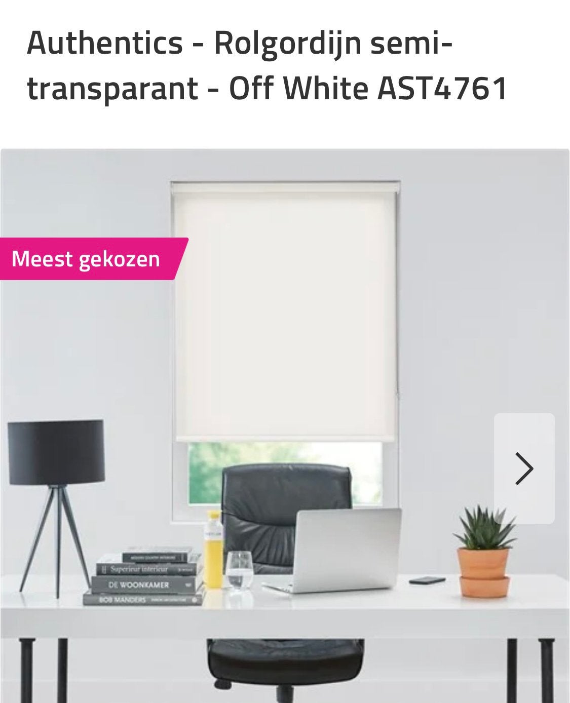 Rolgordijn off-white 160 cm - nieuw in de verpakking, Ophalen, Nieuw, Wit, Rolgordijn
