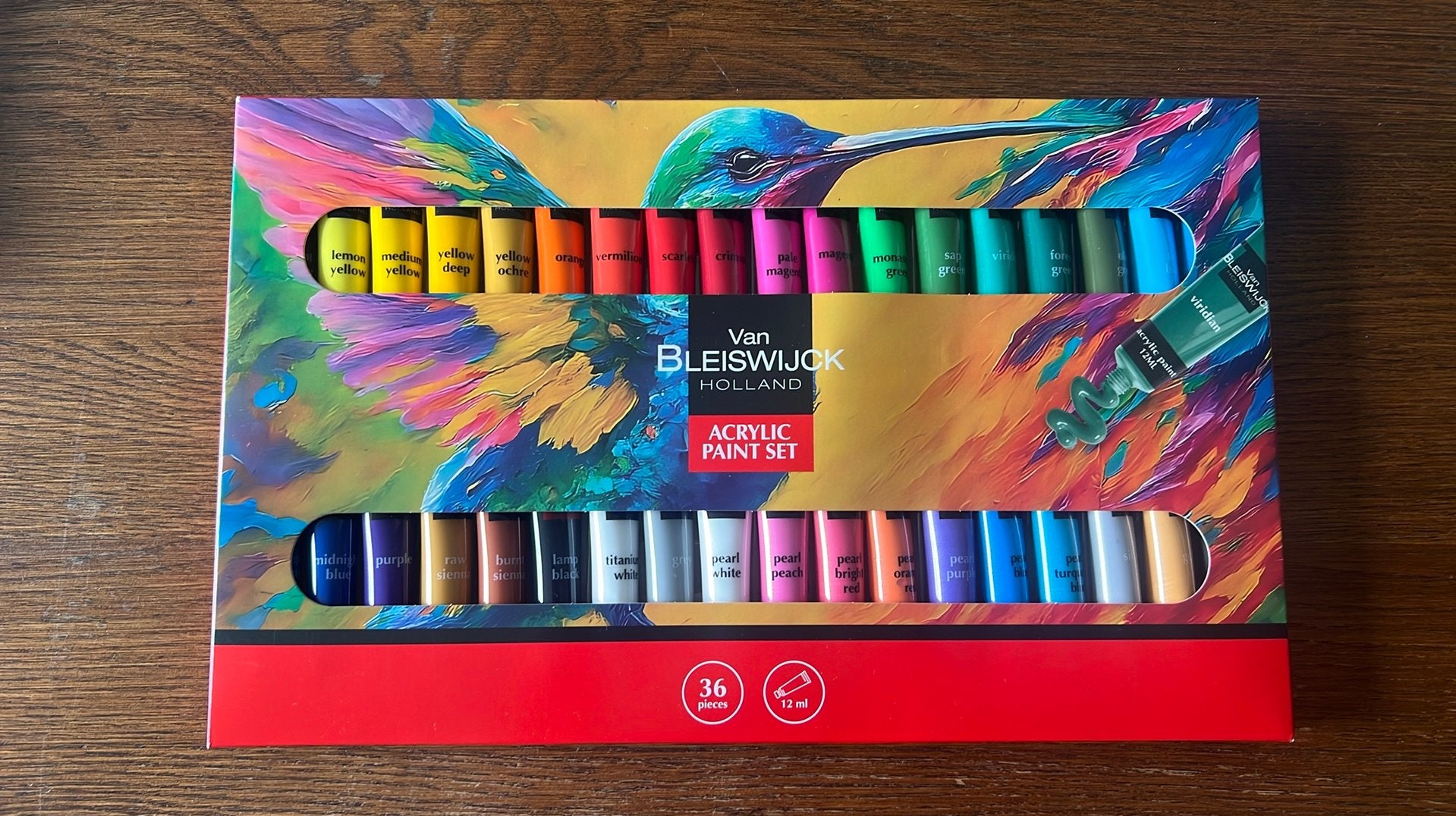 Van Bleiswijck Holland acrylset 36 stuks, Ophalen, Zo goed als nieuw, Overige typen