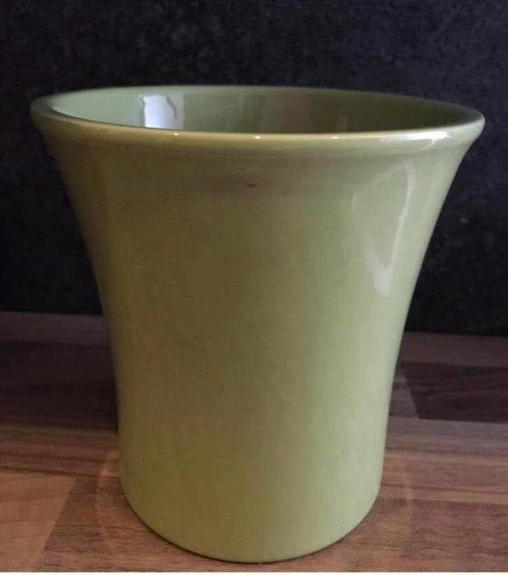 Limegroene bloempotten voor binnen bio kamerplanten, Tuin en Terras, Ophalen, Rond, Binnen, Zo goed als nieuw