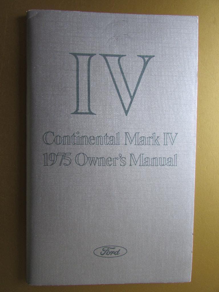 1975 Lincoln Continental MK IV owner's manual, Engels, Ophalen of Verzenden