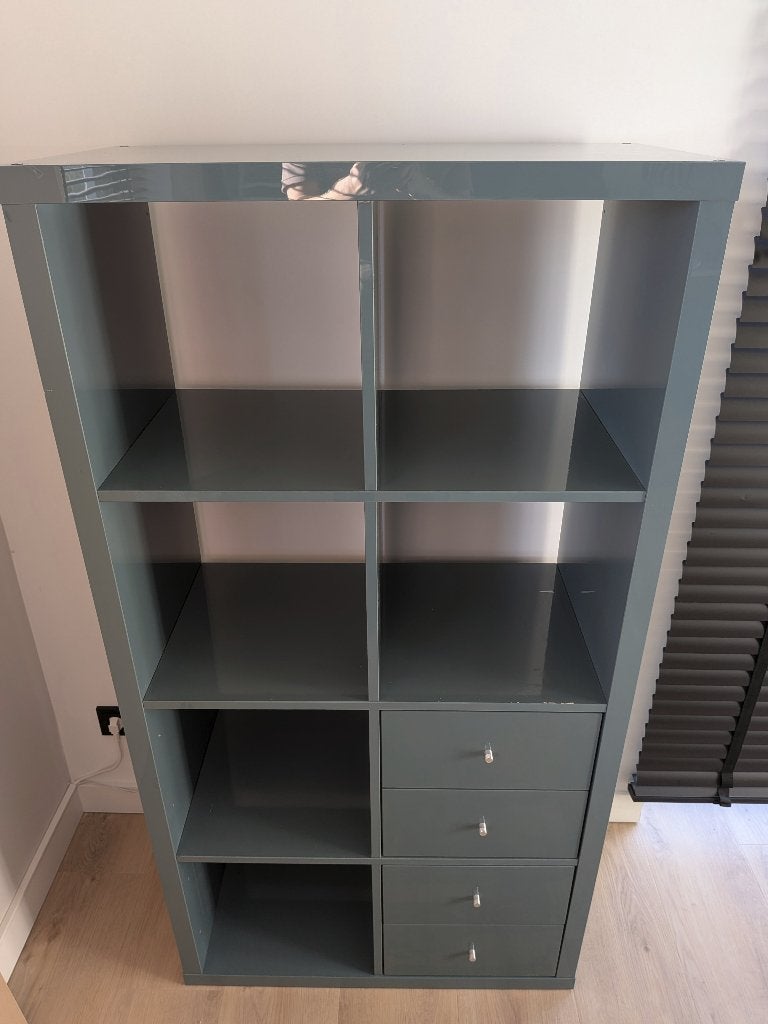 Kallax vakkenkast 77x147 groen, Ophalen, Gebruikt, 100 tot 150 cm, 50 tot 100 cm