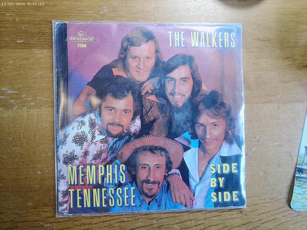 The Walkers - Memphis Tennessee, Cd's en Dvd's, Vinyl Singles, Gebruikt, Fotohoes, Originele persing, Single, 1970 - 1979, Rock en Metal