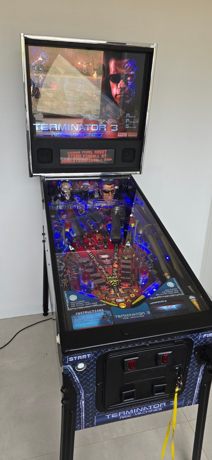 Terminator 3 Flipperkast, Verzamelen, Automaten | Flipperkasten, Ophalen, Gebruikt, Stern, Dot-matrix
