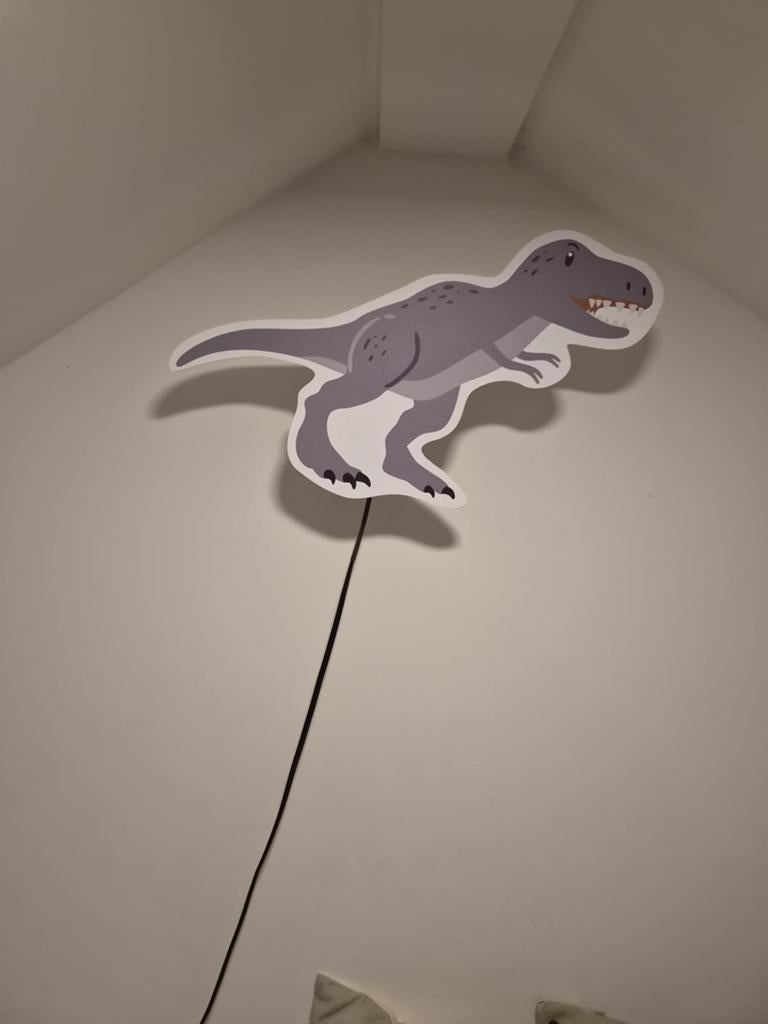 Dinosaurus Nachtlampje - T-Rex Wandlamp, Ophalen of Verzenden, Zo goed als nieuw, Lamp
