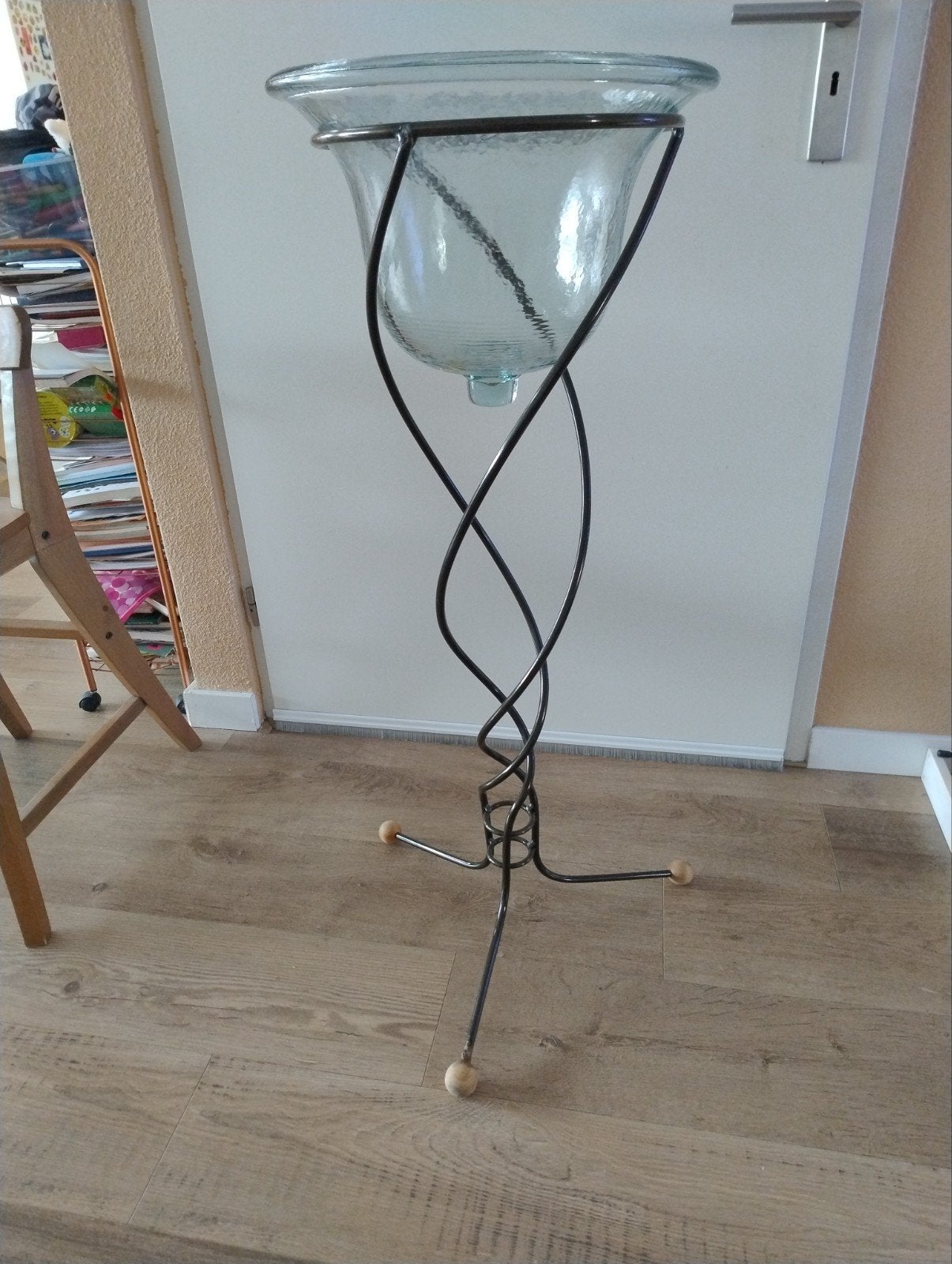 Mooie poot met glazen stolp, Ophalen, Gebruikt, Overige kleuren, Glas