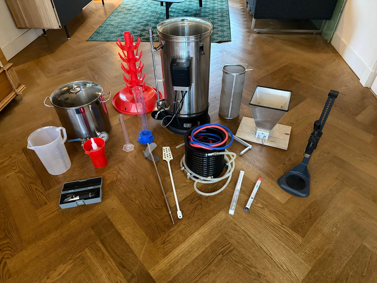Complete bierbrouwset, Ophalen, Zo goed als nieuw