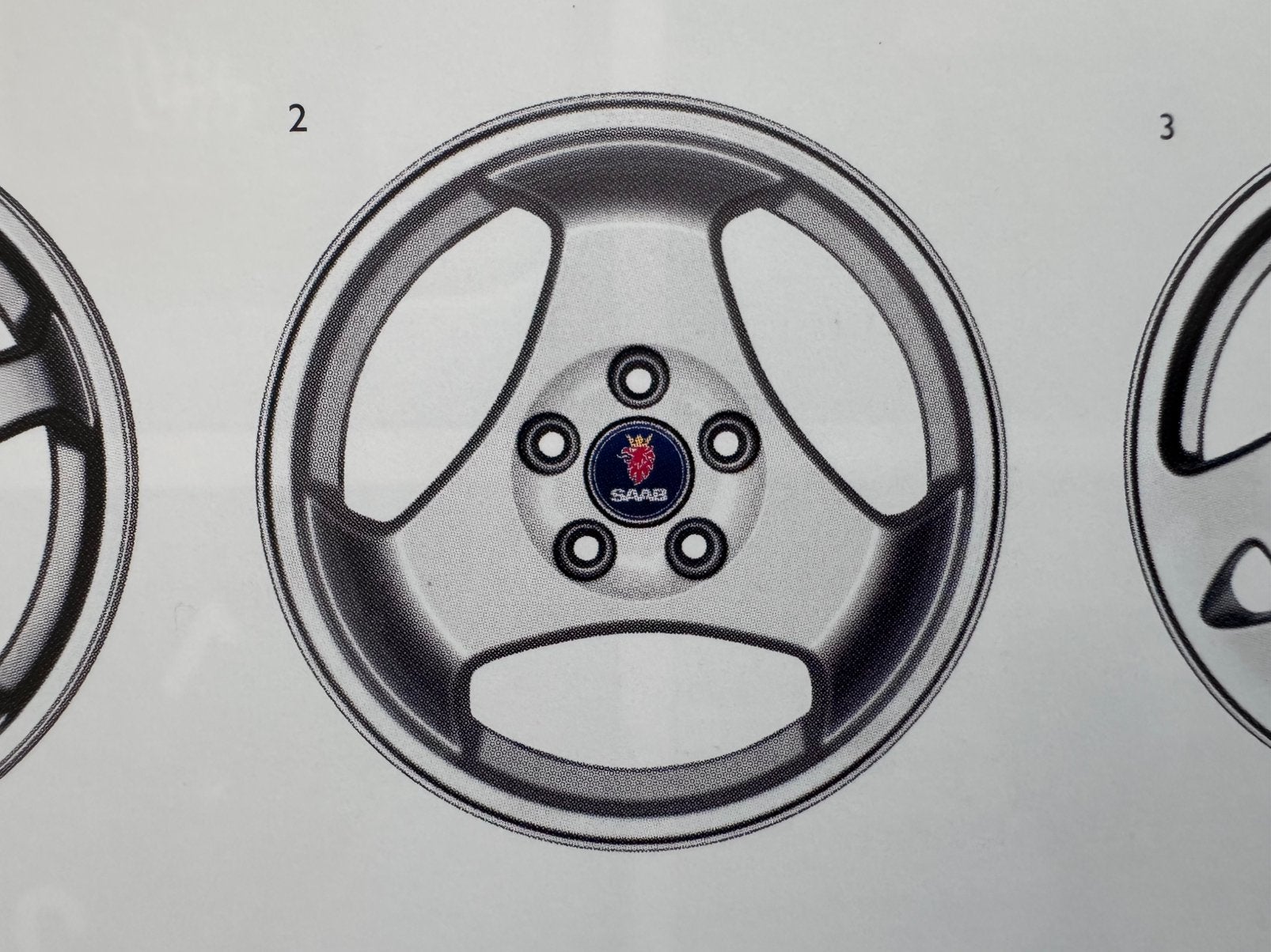 SAAB 16 inch 3-spaak velgen ALU26 voor 9-3 OG/900 NG/9-5 OG, Ophalen, Gebruikt, Velg(en), 16 inch