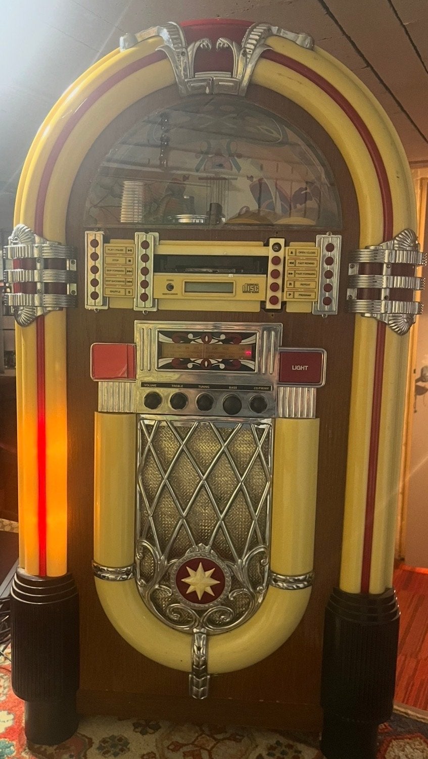 Retro Jukebox met CD/Radio/USB/SD - Goede Staat, Ophalen, Gebruikt, 1970 tot heden, Overige merken