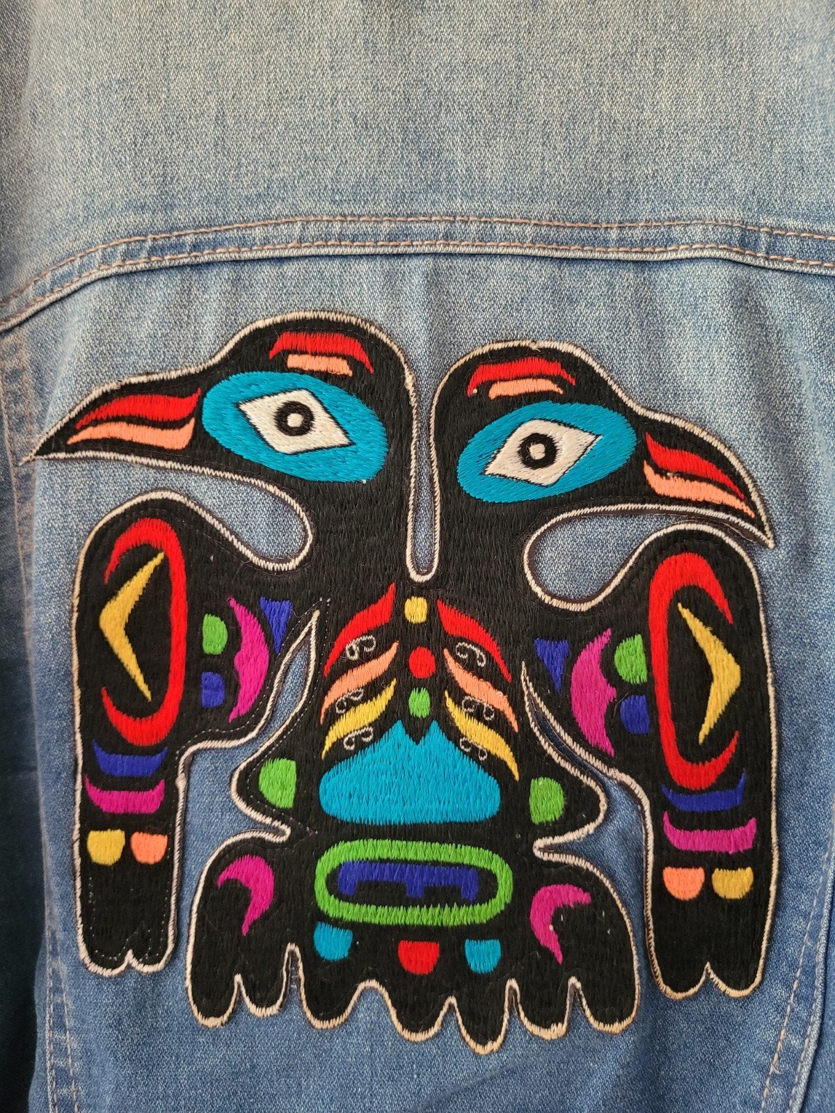 Only spijkerjas met kleurrijke print maat 40, Maat 38/40 (M), Only, Blauw, Ophalen of Verzenden